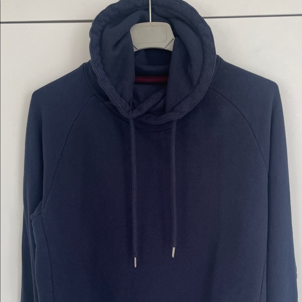 Jack & Jones Navy Blue Morris Cowl Neck Cotton Pullover Sweatshirt Large